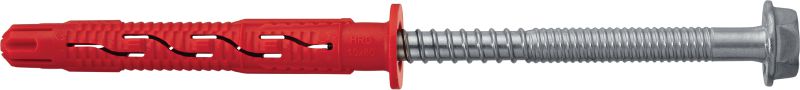 HRD-HR Plastic frame anchor Pre-assembled plastic anchor for concrete and masonry with highly corrosion-resistant screw (A4 stainless steel, hex head)