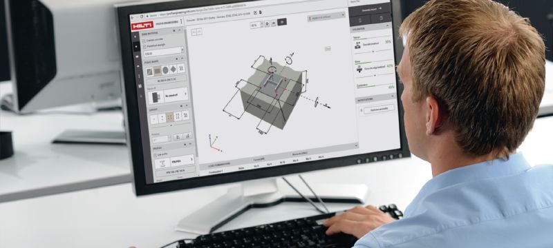 PROFIS Engineering Suite -suunnitteluohjelmisto rakenteille Rakennesuunnitteluohjelmisto ankkureille, koodit ja hyväksynnät, komponenttipohjaiset FEM-laskelmat ja erilaisia kiinnitystapoja Sovellukset 1