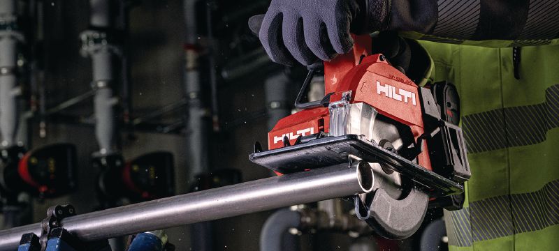 SC 6ML-22 Akkupyörösaha metallin leikkaamiseen Kylmäleikkauksen akkumetallisaha erittäin nopeaan ja tarkkaan leikkaukseen jopa 60 mm│2-3/8” tuuman syvyyteen (Nuron-akkualusta) Sovellukset 1