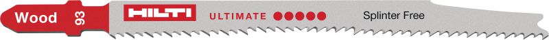 Jig saw blades for hard wood (splinter-free) Bimetal jig saw blades for cutting hardwood, denser boards and composites with an extra-clean finish on both sides