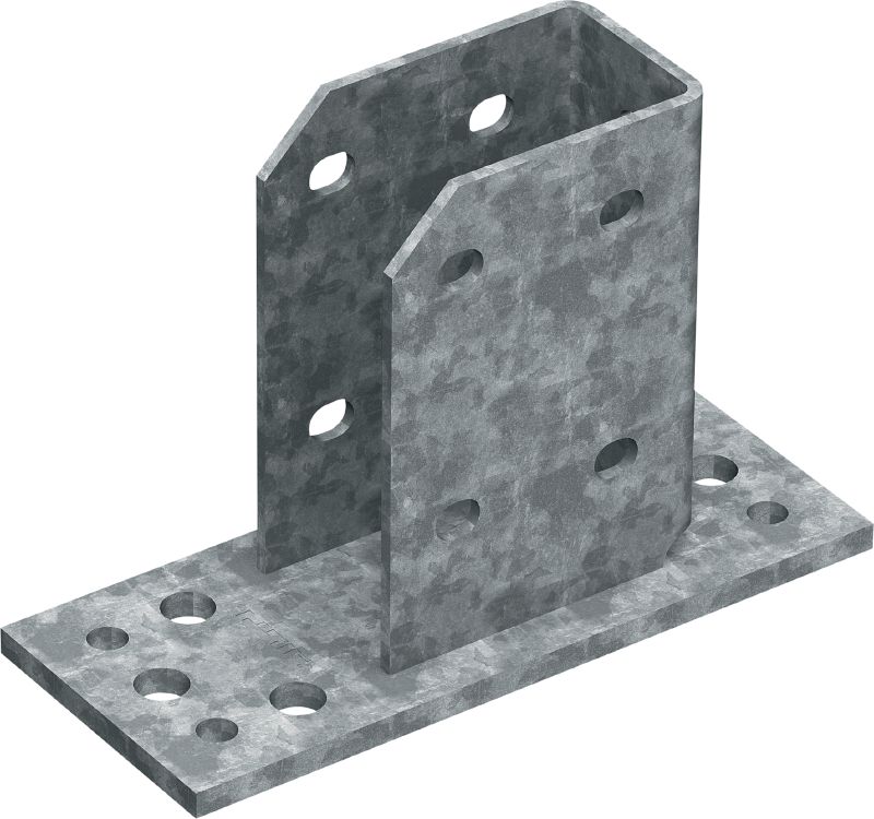 MT-B-GS T OC Girder baseplate Base connector for anchoring MT-70 and MT-80 girder structures to concrete and steel, for outdoor use with low pollution