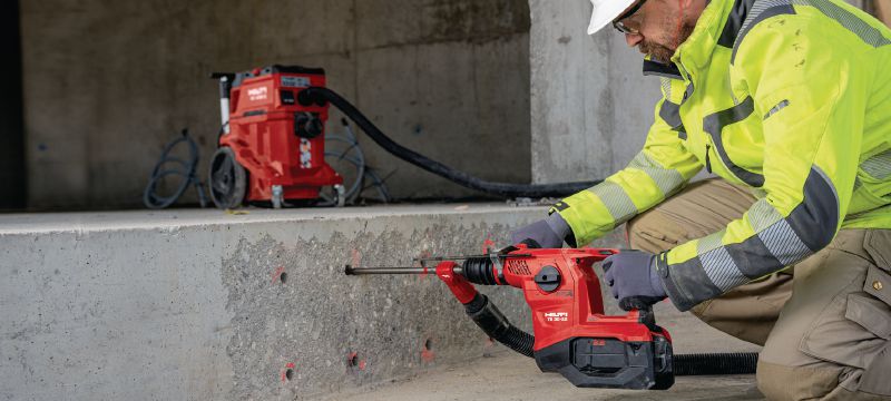 Nuron TE 30-22 Cordless rotary hammer Powerful cordless SDS Plus (TE-C) rotary hammer with Active Vibration Reduction and Active Torque Control for concrete drilling and chiseling (Nuron battery platform) Applications 1