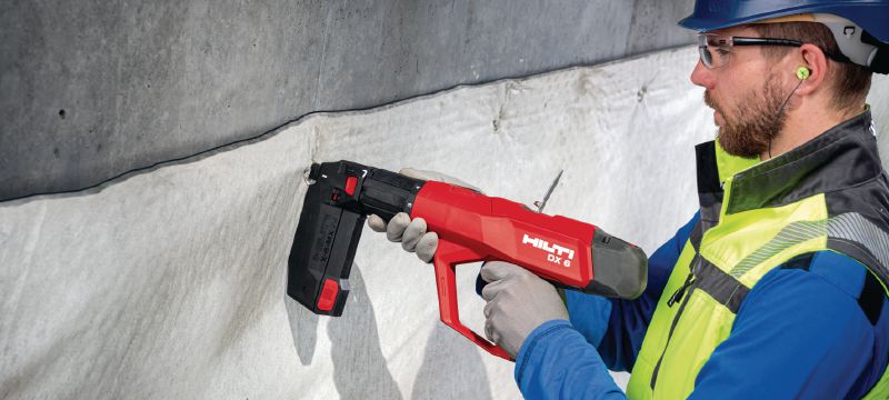 DX 6 Powder-actuated nailer kit Fully automatic powder-actuated nailer – wall and formwork kit Applications 1