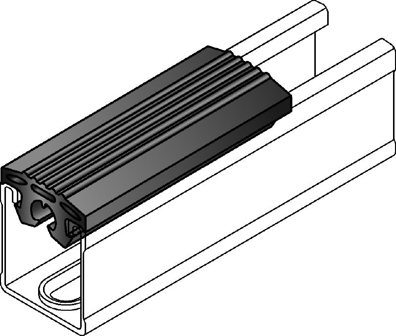 MQZ-RI Channel rubber inlay Channel rubber inlays for sound insulation