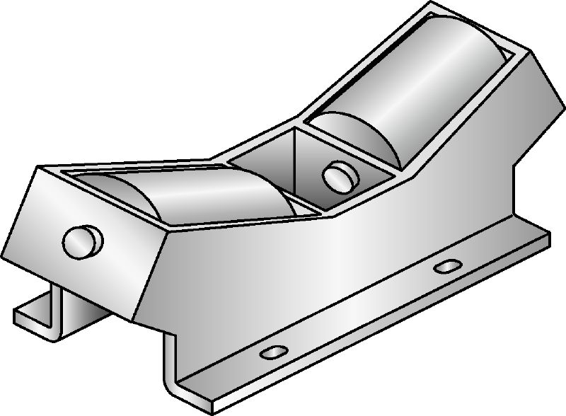 MI-DPR MI-palkkiin kiinnitetty kuumasinkitty (HDG) liitin putken laajentumisen varalta raskaissa sovelluksissa