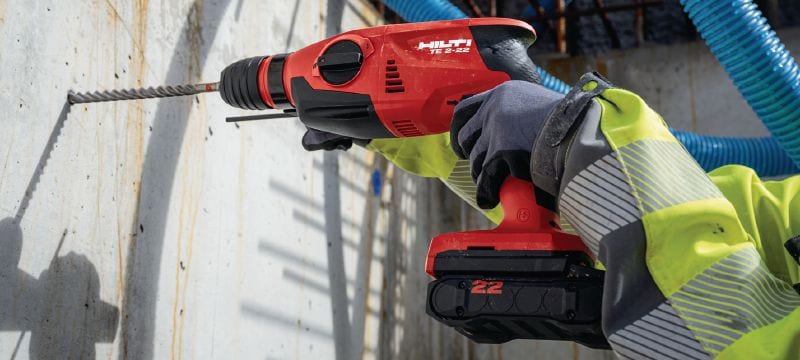 Nuron TE 2-22 Cordless rotary hammer Compact and light weight SDS Plus cordless rotary hammer with pistol grip for best maneuverability when drilling overhead (Nuron battery platform) Applications 1