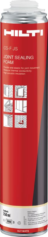 CS-F JS joint sealing foam Flexible insulating foam ideal for performance joints exposed to movement, such as doors and windows