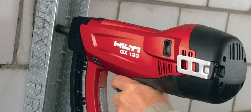 X-GN MX Betoninaulat (nauhoitetut) Kampanaulat kiinnitykseen betoniin ja muihin pohjamateriaaleihin GX 120 -kaasunaulaimella Sovellukset 1