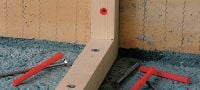 HRD-C muovinen karmiankkuri Esiasennettu muoviankkuri ruuvikiinnityksiin betonissa ja muurauksessa (hiiliteräs, uppokanta) Sovellukset 3