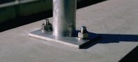 HSA-F HDG kiila-ankkuri Suuritehoinen naula-ankkuri jokapäiväisiin staattisiin kuormituksiin halkeilemattomassa betonissa (kuumasinkitty) Sovellukset 1