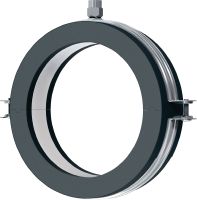 MRP-RPC jäähdytysputkenpidin pikasululla Galvanoitu putkenpidin jäähdytys- ja kylmävesikäyttökohteissa, jonka eristeen paksuus on 19 mm