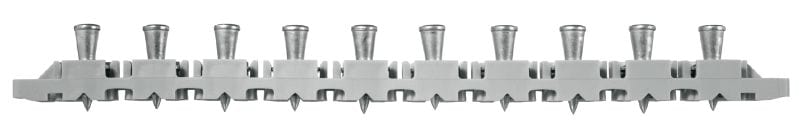 X-ENP MXR profiilipellin kiinnikkeet (nauhoitetut) Nauhoitetut naulat metallikatteiden kiinnittämiseksi teräsrakenteisiin seisaaltaan käytettävillä panoskäyttöisillä naulaimilla