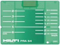 Tähtäinlevy PRA 54 (CM/IN) 
