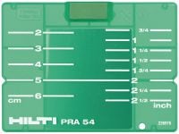 Tähtäinlevy PRA 54 (CM/IN) 