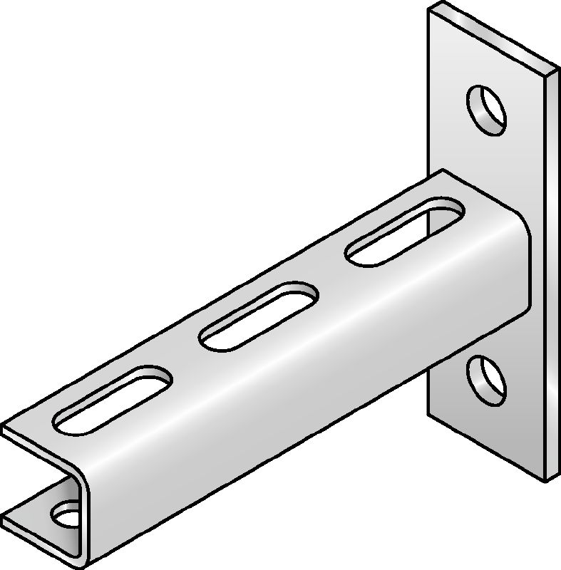 MF-UK Bracket (HDG) Hot-dip galvanised (HDG) bracket for light- and medium-duty pipe support systems