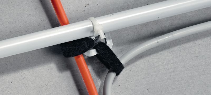 X-UCT MX Cable tie mount Plastic universal cable/conduit tie holder for use with BX and GX nailers Applications 1