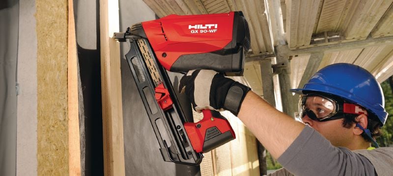 GX-WF Galvanized smooth nails Galvanised, smooth framing nail for fastening wood to wood with the GX 90-WF nailer Applications 1