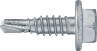 S-MD 21 Z itseporautuvat metalliruuvit Itseporautuva ruuvi (sinkittyä hiiliterästä), sisältää integroidun laipan ohuiden metallien välisiin kiinnityksiin (maks. 3 mm)