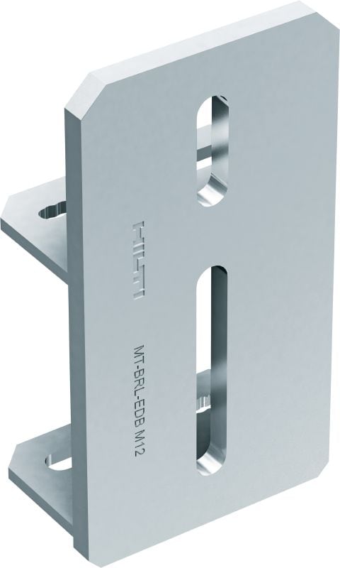 MT-EDB Wall-to-wall connector Heavy-duty adjustable baseplate for connecting an MT girder horizontally between two parallel walls