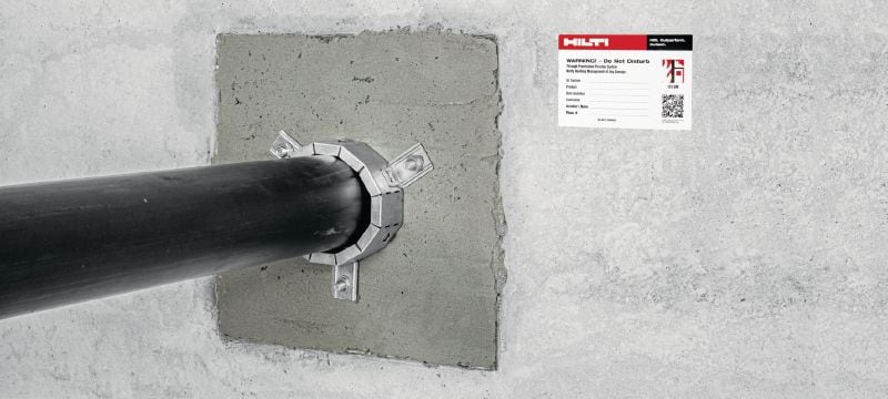 CFS-M RG Firestop mortar Firestop mortar to help prevent fire and smoke from spreading through large openings with cable, pipe and mixed penetrations Applications 1