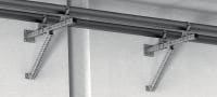 MIC-CU-MAH Kuumasinkitty (HDG) liitin liitospalkkien kiinnittämiseksi suoraan betoniin 0° - 180° kulmassa Sovellukset 1