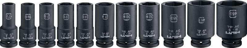 SI-S 3/4 Deep impact socket 3/4 (inch) long impact sockets for tightening bolts and anchors