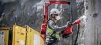 EXO-T-22 eksoskeleton Puetttava rakennustyökalun tasapainotin aktiivisella painojakaumalla painottomaan työkalun käsittelyyn raskaan seinien purkamisen ja poraamisen aikana (Nuron-akkualusta) Sovellukset 1