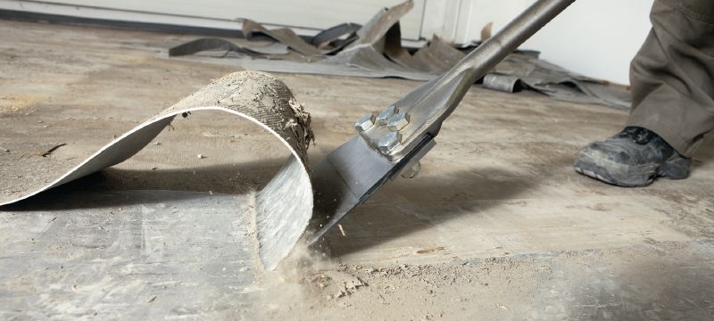 TE-Y FS Lattiakaapimet Erittäin terävät SDS Max (TE-Y) -lattiakaapimen taltat lattioiden ja pinnoitteiden poistamiseen purkutyökaluilla Sovellukset 1